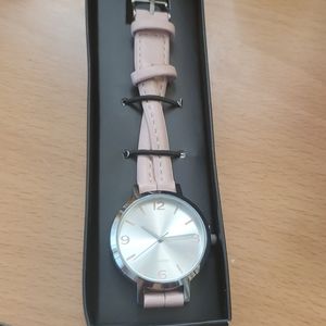 Pink cross band watch